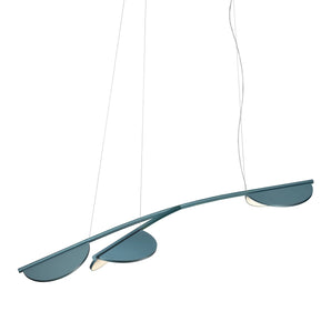 Almendra Organic Short S3 Pendant Lamp - Bay Blue Metallized