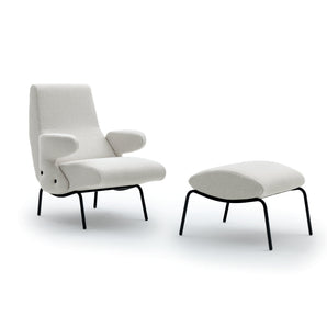 Delfino 10659.10658 Lounge Chair - Black/Fabric T4 (Orbaco 01)