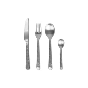 Hune Hammered Cutlery - Brushed Satin