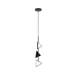 Lines and Triangles Pendant Lamp - Black