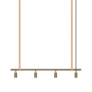 Long John Model 4 Pendant Lamp - Brass/Nature Leather