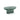 Soda Oval TS 530 Coffee Table - Petrol Green Blown Glass