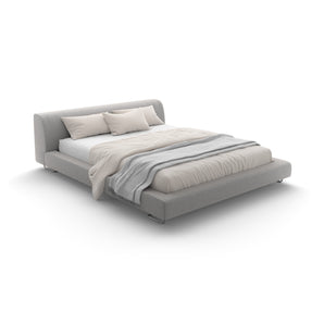 Lowland 160 Bed - Stainless Steel / Fabric S (Orsetto 01/22 Concrete Grey)