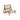 MR01 53138 Initial Outdoor Lounge Chair - Solid Iroko Oiled/Sunfire Melange Beige and Sand