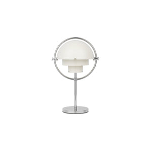 Multi-Lite 60921 Portable Table Lamp - Chrome/White Semi Matt