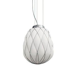 Pinecone Pendant Lamp - Chrome/White