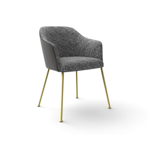 Isabelle 6010 Dining Chair - Brass/Fabric VIP (Seventy Col. 90)