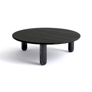 Sunday 120 Coffee Table - Black Marquina Marble/Black Stained Wood
