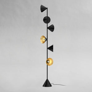 Vertical One Floor Lamp - Black/Brass