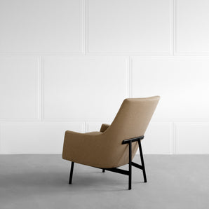 A-Chair 6542 Metal Base Armchair - Black/Fabric 3 (Vidar 333)