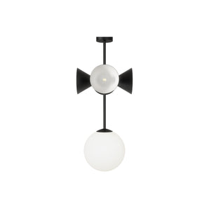 Axis 4 Cones + 1 Globe Pendant Lamp - Black
