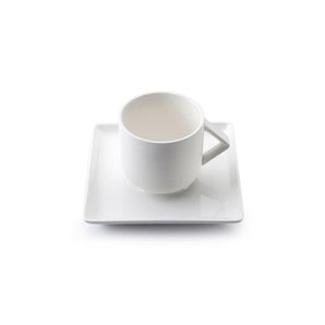 Unoduetre Espresso Cup and Plate - White