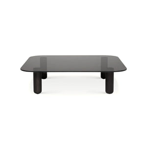 Big Sur Large Low Coffee Table - Anthracite Glass
