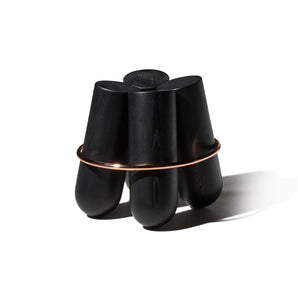 Bolt Stool - Mat Black Ash/Copper Ring