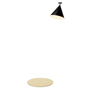 Cone and Plate Ceiling Lamp - Black