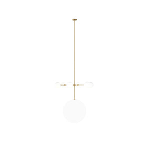 Epic Three 1 Row Globe Pendant Lamp  - Brass