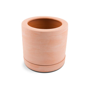 Flush Pot w Plate - Pink - D34.5
