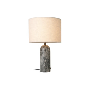 Gravity 10012322 Large Table Lamp - Grey Marble/Canvas Shade