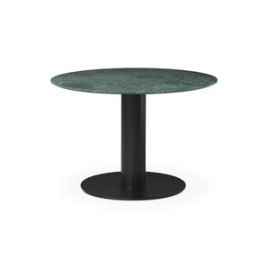 Gubi 2.0 10012727 Round Dining Table - Black/Green Guatemala Marble