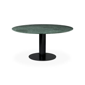 Gubi 2.0 10012788 Round Dining Table - Black/Green Guatemala Marble