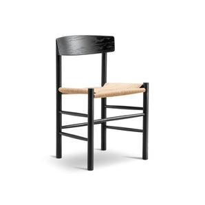 J39 3239 Mogensen Dining Chair - Black Lacquered Oak/Natural Papercord