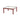 Kofi Coffee Table - Barn Red/Reeded Clear Glass