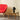 Kofi Coffee Table - Barn Red/Reeded Clear Glass