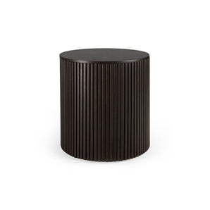 Roller Max 35003 Round Side Table - Varnished Mahogany/Dark Brown