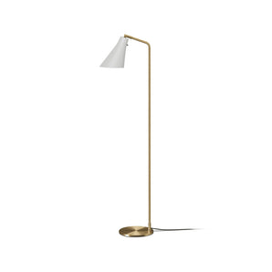 Miller Floor Lamp - Silk Grey/Brass