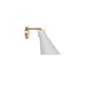 Miller Wall lamp - Silk Grey/Brass