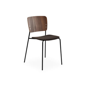 Mono Metal Base Upholstered Dining  Chair - Fabric D (Remix 356)