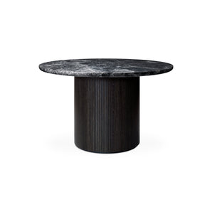 Moon 10014394 Round Dining Table - Brown/Black/Grey Emperador Marble