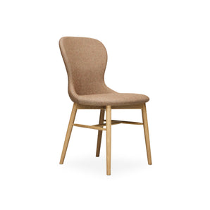 Myko Wooden Legs Dining Chair - Fabric E (Melange Nap 221)