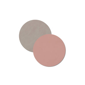 Double Circle Glass Mat - Nupo Rose/Light Grey