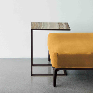 Quadro Sofa P4002 Side Table - GN/CH