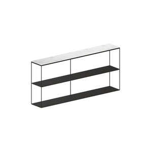 Slim Marble 683-MARBLE Sideboard - Copper Black/White Carrara Marble