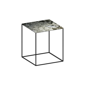 Slim Irony 692 Side Table - Copper Black/Artistic Glass