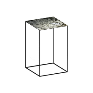 Slim Irony 692-64 Side Table - Copper Black/Artistic Glass