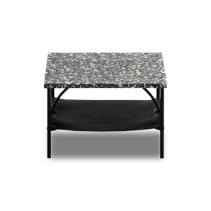 Tabula Coffee Table with Shelf - Black Terrazzo