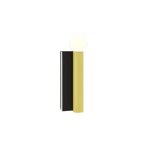 Tube And Rectangle W02 Wall Lamp - Black/White/Light Yellow