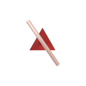 Tube With Triangle W01 Wall Lamp - Red/Sand