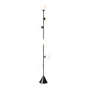 Vertical Globe Floor Lamp - Black