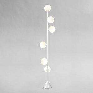 Vertical Globe Floor Lamp - White