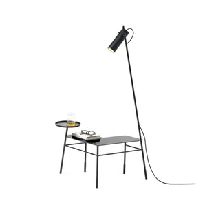 Dase Side Table With Lamp - Black