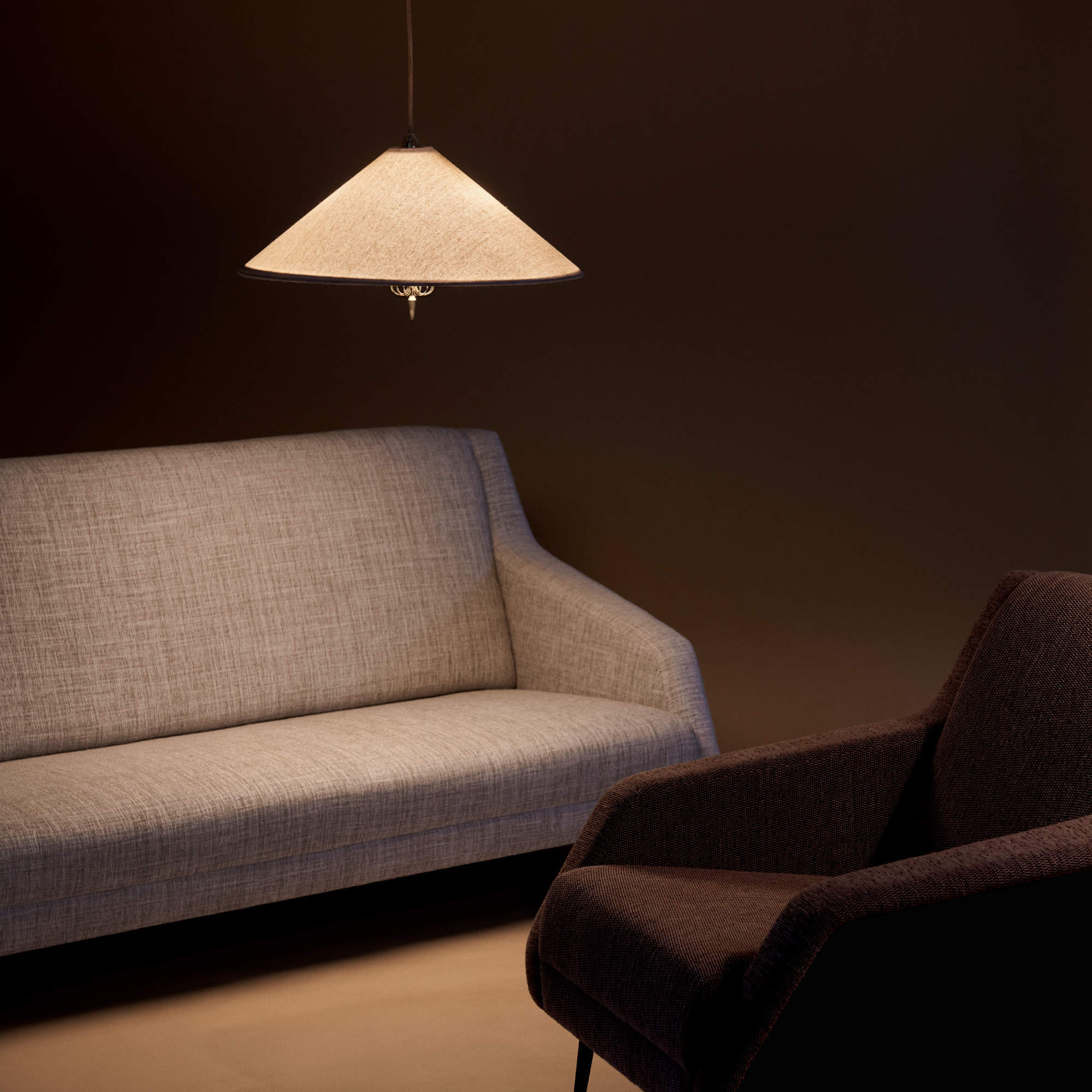 1967 Pendant Lamp - Brass/Canvas-3