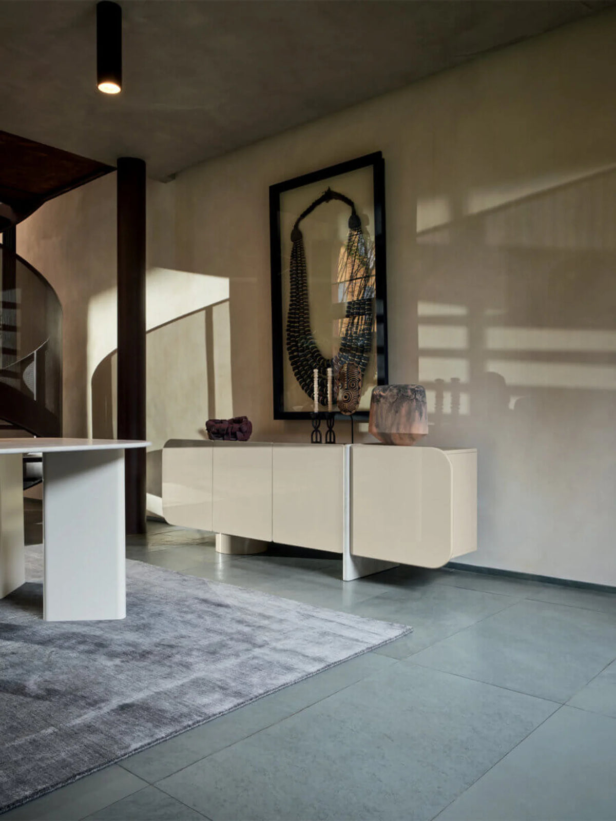 Petra PETRJMAM2 High Sideboard - Mastice Gloss/Silver Moon-2