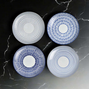 Vario Plates - Blue Stripes (Set 4)