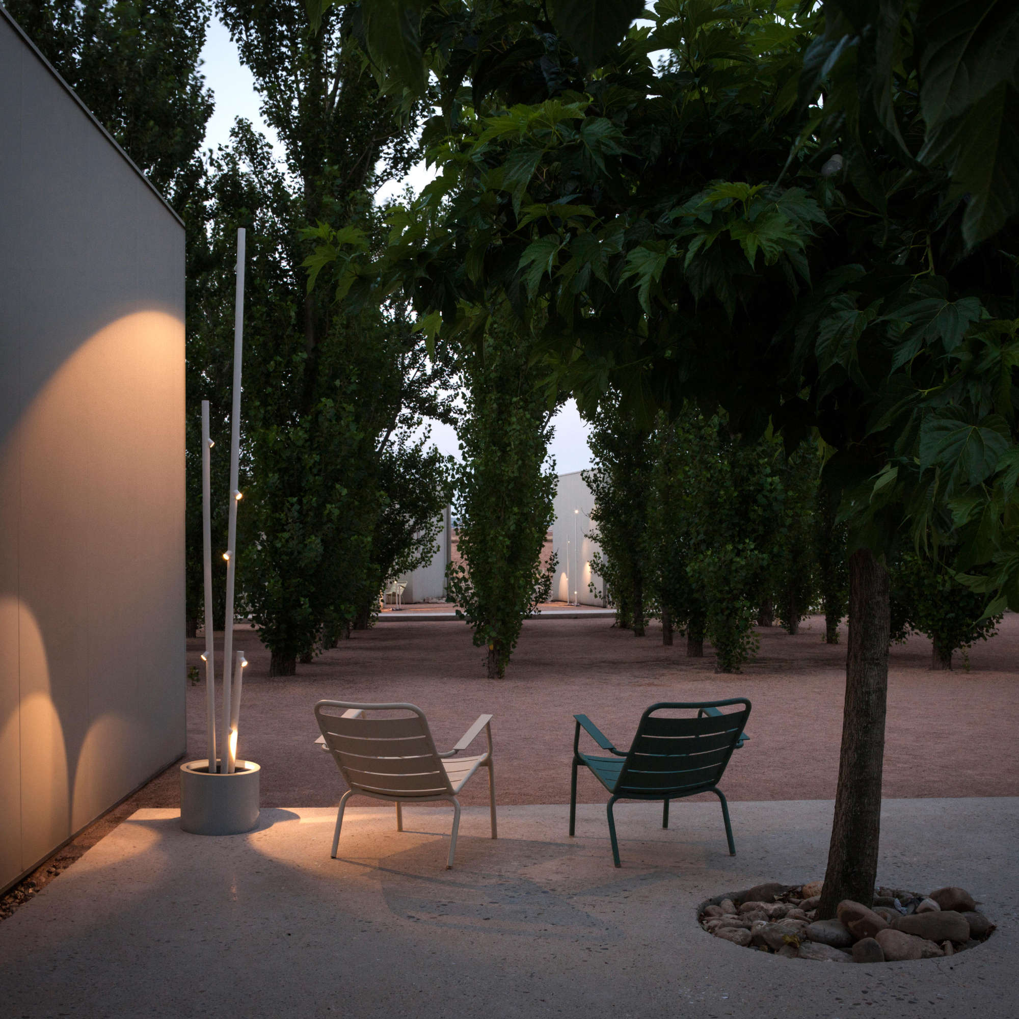 Bamboo 4812 Outdoor Floor Lamp - Off-White