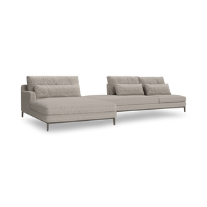 Edward 371 L Sofa - Peltrox/Fabric (A 4129)