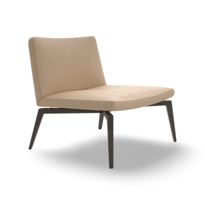 Flexa Lounge PFX1W Armchair - Grey Stained Ash/Leather (G 92135 Ultrasoft)